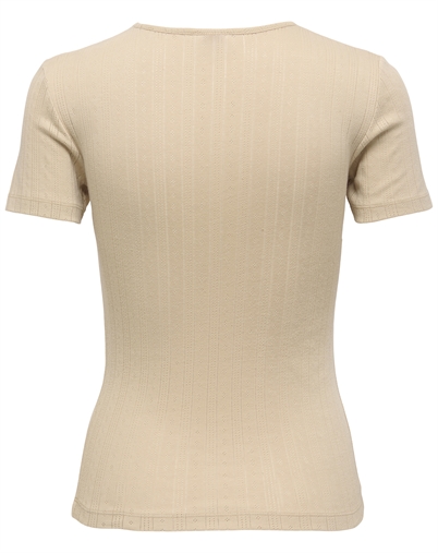 JDY - JDYSalsa Mia Life O-Neck Top - Humus